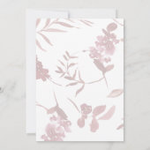 スクリプモダントカップルのシャワーバラピンクの写真 招待状 (裏面)