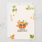 スクリプモダントカラフルカボチャハローウィンパーティ 招待状 (裏面)