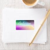 スクリプモダントカラフルグラデーション差出人住所 ラベル (インサイチュ)