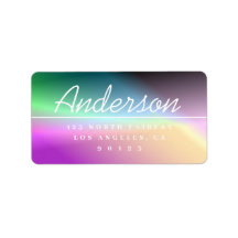 スクリプモダントカラフルグラデーション差出人住所