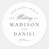 スクリプモダントクラシック結婚式の引き出物 ラウンドシール (正面)