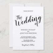 スクリプモダントクラフト紙結婚ズ 招待状 (正面)