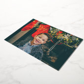 スクリプモダントクリスマスゴールドフォイルフォトホリデー 箔シーズンカード (回転した状態)