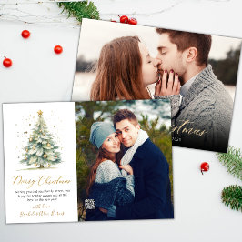 スクリプモダントクリスマスツリー2写真クリスマス シーズンカード