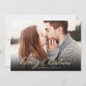 スクリプモダントクリスマスツリー2写真クリスマス シーズンカード (正面)