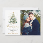 スクリプモダントクリスマスツリー2写真クリスマス シーズンカード (裏面)