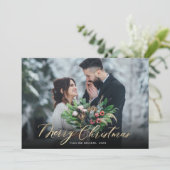 スクリプモダントクリスマスツリー2写真クリスマス シーズンカード (スタンド正面)