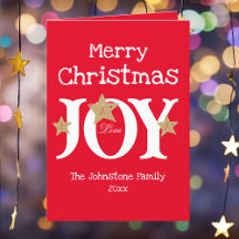 スクリプモダントクリスマスノンフォトホリデーカード