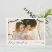 スクリプモダントクリームメリークリスマスフォト シーズンカード (スタンド正面)