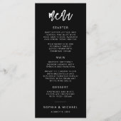 スクリプモダントコンテンポラリー白黒結婚の メニュー (正面)