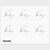 スクリプモダントサンキュー結婚式の引き出物キャンドル スクエアシール (シート)