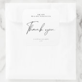 スクリプモダントサンキュー結婚式の引き出物キャンドル スクエアシール (バッグ)