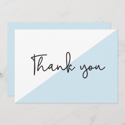 スクリプモダントシック赤ちゃんシャワーありがとう 招待状 (正面/裏面)