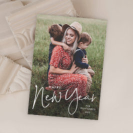 スクリプモダントシンプルの写真新年 シーズンカード
