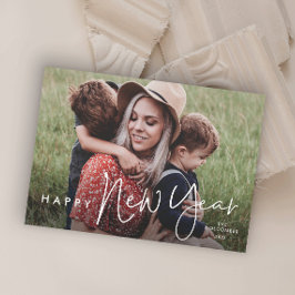 スクリプモダントシンプルの写真新年 シーズンカード