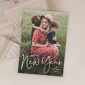 スクリプモダントシンプルの写真新年 シーズンカード