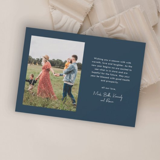 スクリプモダントシンプルの写真新年 シーズンカード