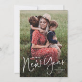 スクリプモダントシンプルの写真新年 シーズンカード (正面)