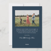 スクリプモダントシンプルの写真新年 シーズンカード (裏面)