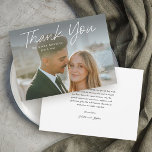 スクリプモダントシンプルの写真結婚の感謝 招待状<br><div class="desc">スクリプモダントシンプルの写真結婚のサンキューカード。[編クリック集]ボタンをクリックして、このデザインをニーズに合わせてカスタマイズする。</div>