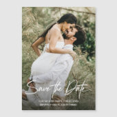 スクリプモダントシンプルウェディング日付の写真を保存 (正面)