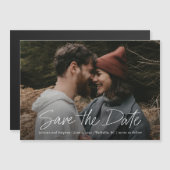 スクリプモダントシンプルフォトウェディング日付の保存 (正面/裏面)