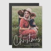 スクリプモダントシンプルフォトクリスマスホリデーカード (正面/裏面)