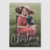 スクリプモダントシンプルフォトクリスマスホリデーカード (正面)