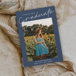 スクリプモダントシンプルフォト卒業招待状