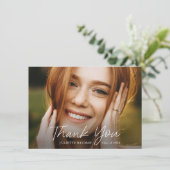 スクリプモダントシンプルフォト卒業 サンキューカード (スタンド正面)