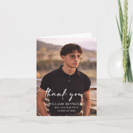 スクリプモダントシンプルフォト卒業 サンキューカード