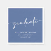 スクリプモダントシンプルフォト卒業 スタンダードカクテルナプキン (正面)