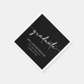 スクリプモダントシンプルフォト卒業 スタンダードカクテルナプキン (角)