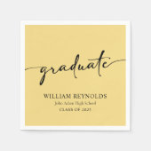 スクリプモダントシンプルフォト卒業 スタンダードカクテルナプキン (正面)