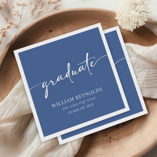 スクリプモダントシンプルフォト卒業 スタンダードカクテルナプキン