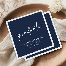 スクリプモダントシンプルフォト卒業 スタンダードカクテルナプキン