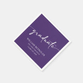 スクリプモダントシンプルフォト卒業 スタンダードカクテルナプキン (角)