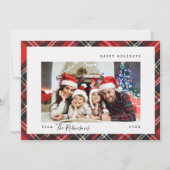 スクリプモダントシンプルプレイドフォトホリデー (正面)