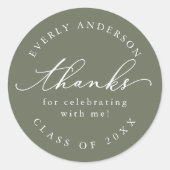 スクリプモダントシンプル卒業 ラウンドシール (正面)