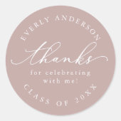 スクリプモダントシンプル卒業 ラウンドシール (正面)