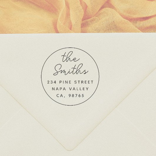 スクリプモダントシンプル差出人住所 ラバースタンプ