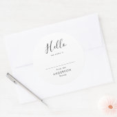 スクリプモダントシンプル懇親会名 ラウンドシール (封筒)