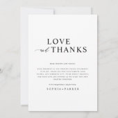 スクリプモダントシンプル結婚の写真 サンキューカード (裏面)