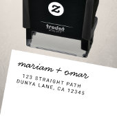 スクリプモダントシンプル結婚差出人住所 セルフインキングスタンプ