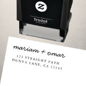 スクリプモダントシンプル結婚差出人住所 セルフインキングスタンプ