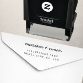 スクリプモダントシンプル結婚差出人住所 セルフインキングスタンプ