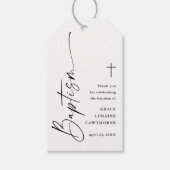 スクリプモダントシンプル・バプテスマ・サンキュー ギフトタグ (正面)