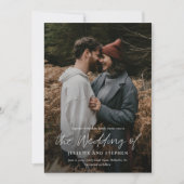 スクリプモダントシンプルQRコード写真結婚の 招待状 (正面)