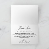 スクリプモダントスタイリッシュの3枚の写真コラージュ サンキューカード (内部)