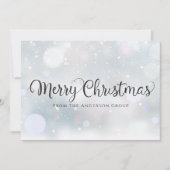 スクリプモダントスノーフレークスオフィスホリデーカード シーズンカード (正面)